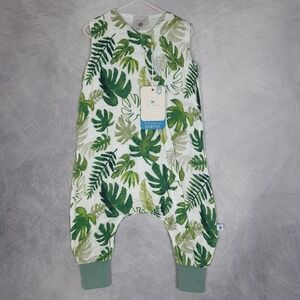 Little Unicorn Romper Baby 12-18 Months Green Leaf Muslin Cotton